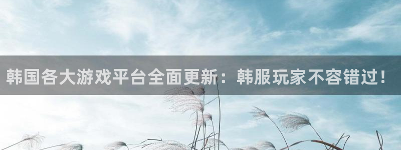 赢咖娱乐官网：韩国各大游戏平台全面更新：韩服玩家不容错过！