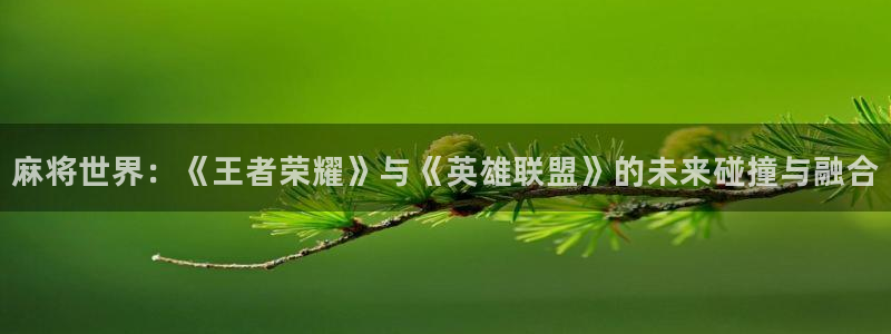 赢咖娱乐注册网站：麻将世界：《王者荣耀》与《英雄联盟》的未来